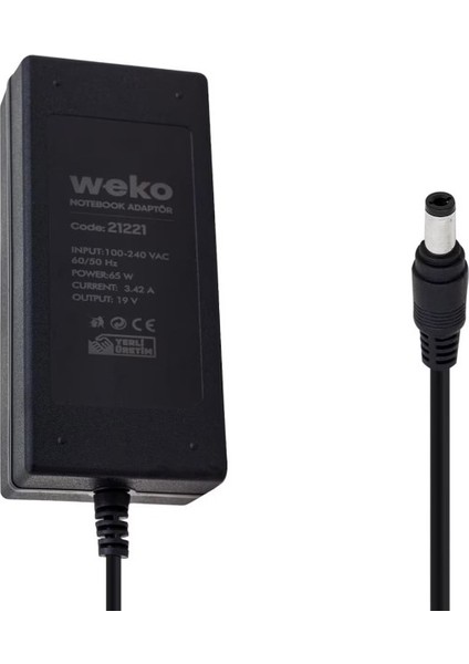 19 Volt - 3.42 Amper - 65 Watt 5.5*2.5 Uçlu Yerli Üretim Notebook Adaptör