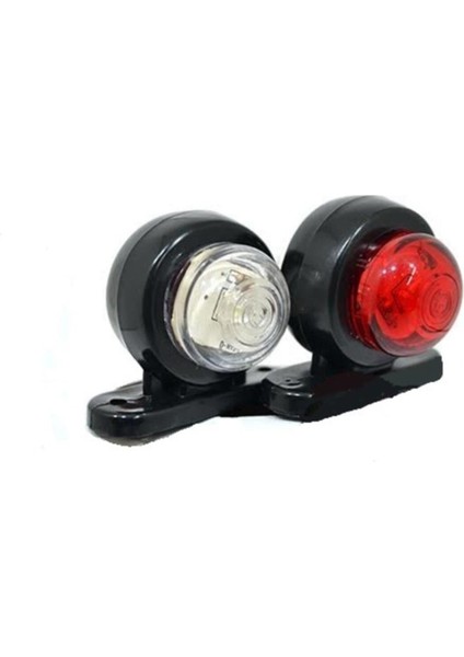 Mini Takoz Lamba Tek Ledli Kırmızı-Beyaz 12V-24V 1 Adet modelleri