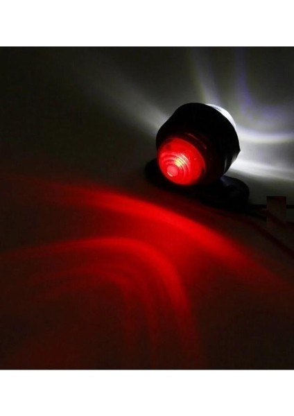 Mini Takoz Lamba Tek Ledli Kırmızı-Beyaz 12V-24V 1 Adet fırsatları