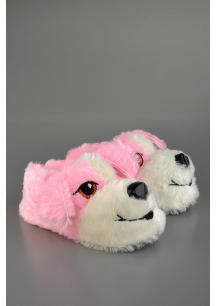 Sempatik Köpek Figürlü Erkek Bayan Hayvanlı Panduf Pembe fiyatları