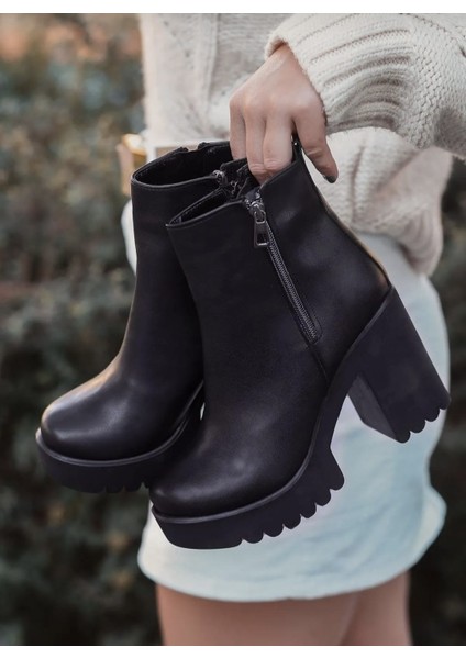 Eylül's Shoes Kadın Platform Siyah Bot fiyatları