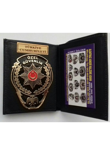 Özel Güvenlik Rozetli Cüzdani+Kemer Rozeti Al.-Sıvıle Satılmaz-Sadece Özel Güvenlik Görevlisi Satın Alabılır.