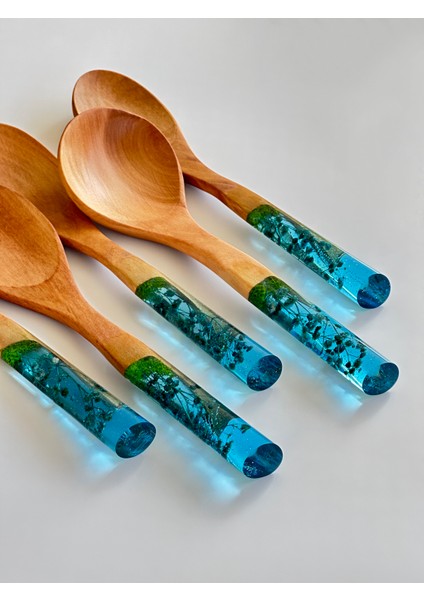 Gece Mavisi El Yapımı Bambu Mutfak Seti 4'lü fiyatları