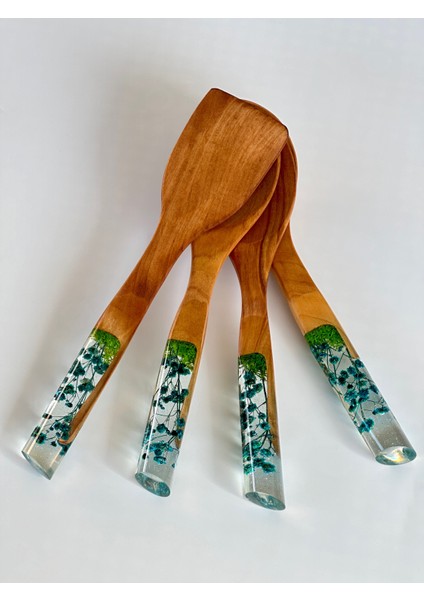 Gökyüzü Mavisi Serisi 4 Parça Tahta Servis ve Pişirme Mutfak Seti Takımı 29 Cm. fırsatları