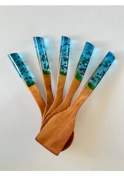 Gece Mavisi Serisi 5 Parça Tahta Servis ve Pişirme Mutfak Seti Takımı 29 Cm. fırsatları