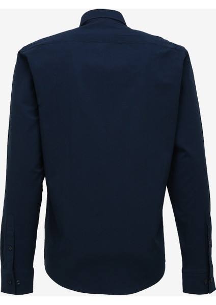 Regular Fit Gömlek Yaka Düz Lacivert Erkek Gömlek FC3WM-GML323 fiyatları