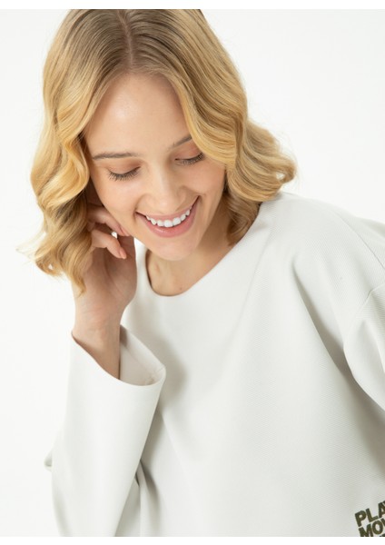 Bisiklet Yaka Taş Kadın Sweatshırt Nadıne fiyatları