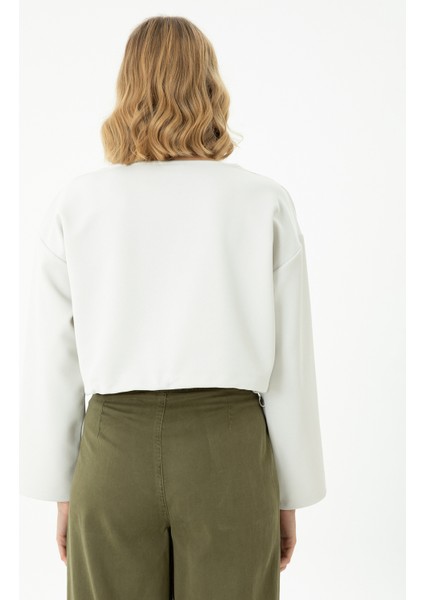 Bisiklet Yaka Taş Kadın Sweatshırt Nadıne indirimleri