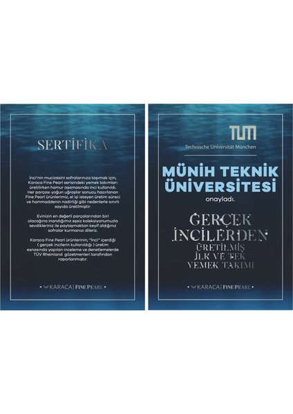 Fine Pearl Midnight 62 Parça 12 Kişilik Inci Yemek Takımı Kare