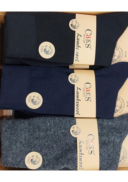 Erkek Lambswool Yün Çorap 6 Adet