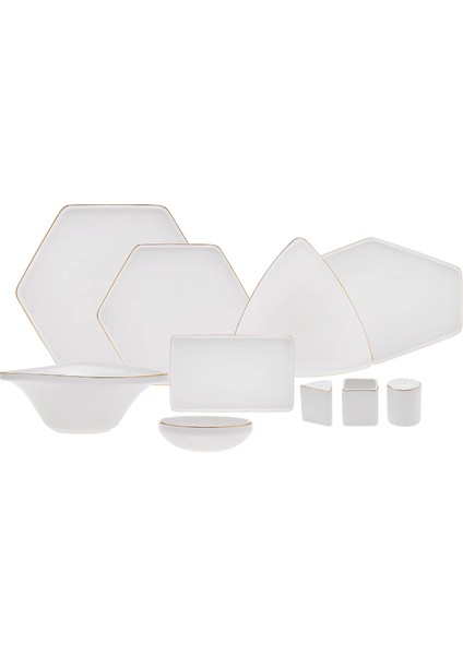 Streamline Geo New Bone 59 Parça 12 Kişilik Yemek Takımı modelleri