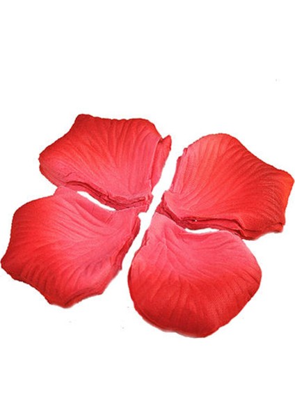 Sevgililer Günü Kırmızı Yapay Kumaş Gül Yaprakları ve Tek Taş Yüzük Set modelleri