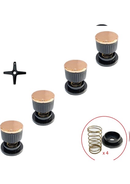 Miele Uyumlu Düğme 4 Lü Takımı Ankastre Set Üstü Ocak Düğmesi