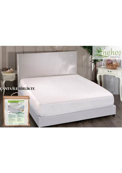 Bambu Su Sıvı Geçirmez Yatak Koruyucu Alez Fitted Full Kenar Alez Çarşaf Tek Çift Battal (10 Farklı Ebat)