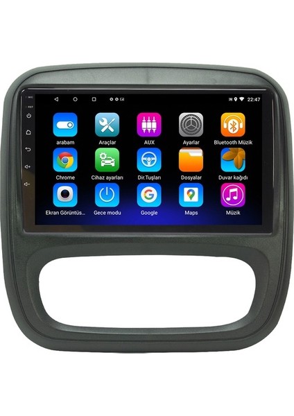 Renault Trafic Android 12 Carplay Navigasyon Multimedya - 2gb Ram 32GB HDD