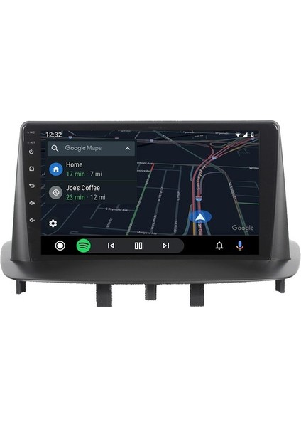 Renault Megane 3 Android 12 Carplay Navigasyon Multimedya - 4gb Ram 32GB HDD