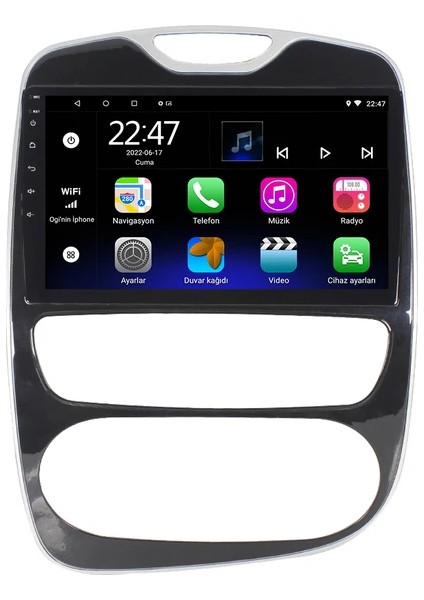Renault Clio 4 (2015-2020) Android 12 Carplay Navigasyon Multimedya - 2gb Ram 32GB HDD