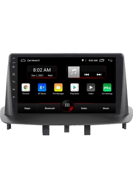 Renault Megane 3 Android 12 Carplay Navigasyon Multimedya - 2gb Ram 16GB HDD