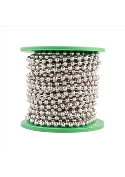3.2 mm, Top Zincir, 3 Metre, Ball Chain, Künye Zinciri, Cüzdan Zinciri, Kart Zinciri