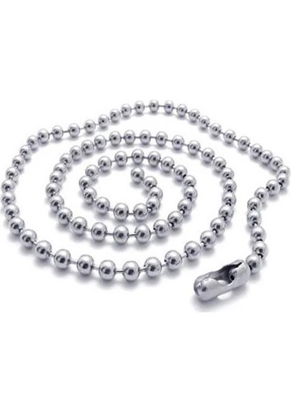 3.2 mm, Top Zincir, 3 Metre, Ball Chain, Künye Zinciri, Cüzdan Zinciri, Kart Zinciri