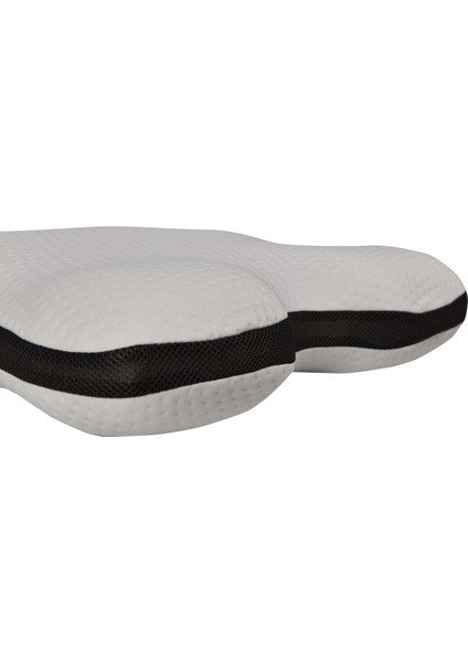 Ortopedik Boyun Destekli 55X40X12 cm Orta Sertlik Visco Yastık Antrasit File modelleri