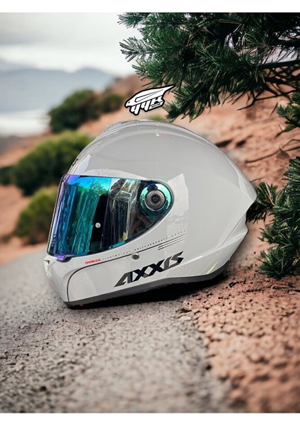 Axxıs Draken Nardo Gri. ''2 Vizörlü'' + ''sticker'' Hediyeli, Mat Motosiklet Kapali Kask