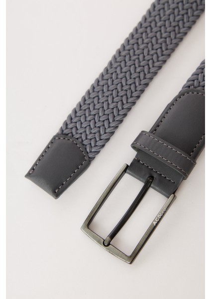 Erkek Gri Casual Suni Deri Örme Jean Kot Kemeri fiyatları