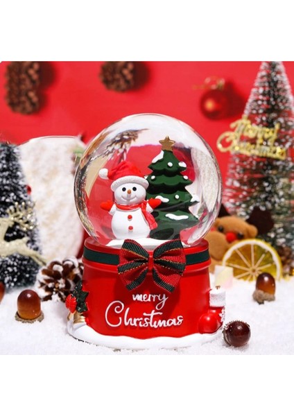 Mega Boy Yılbaşı Kardan Adam Tasarımlı 15 cm Otomatik Kar Püskürtmeli Işıklı Müzikli Kar Küresi modelleri