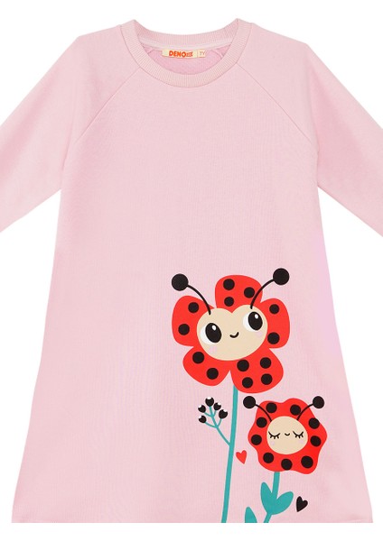 Uğur Böceği Çiçekler Kız Çocuk Elbise indirimleri