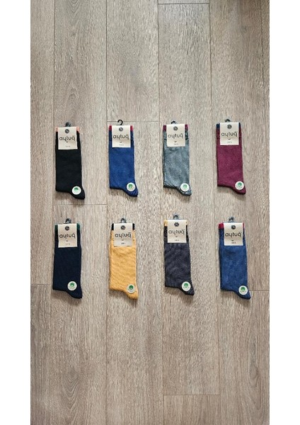 Kış Grubu 8 Çift Erkek Çiftkat Cotton Erkek Soket Çorap - 22410