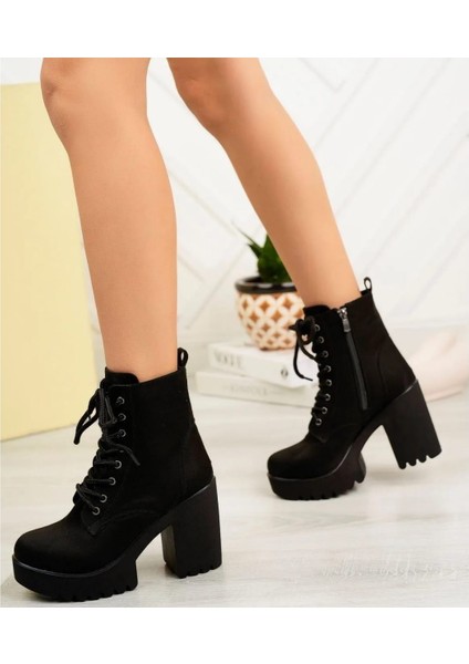 Eylül’s Shoes Yeni Sezon Kadın Siyah Süet Bot
