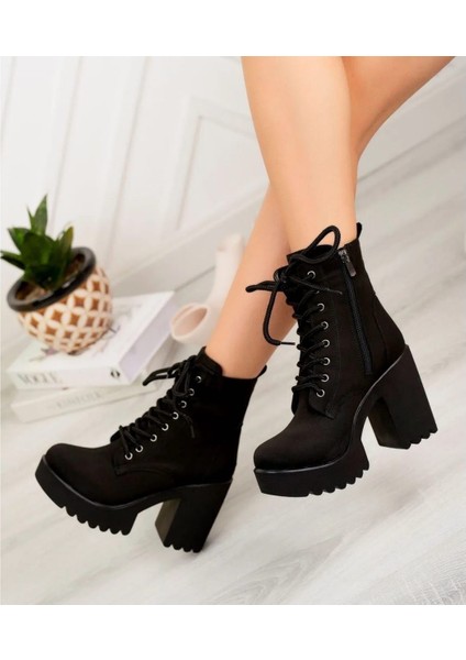 Eylül’s Shoes Yeni Sezon Kadın Siyah Süet Bot modelleri