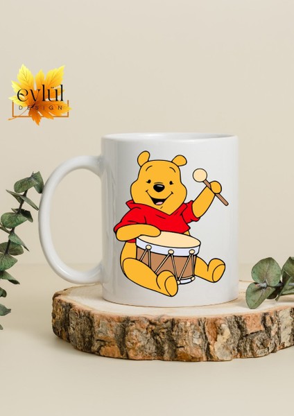 Winnie The Pooh Temalı Sevimli Eğlenceli Özel Tasarım Baskılı Kupa Bardak Hediye Bardak