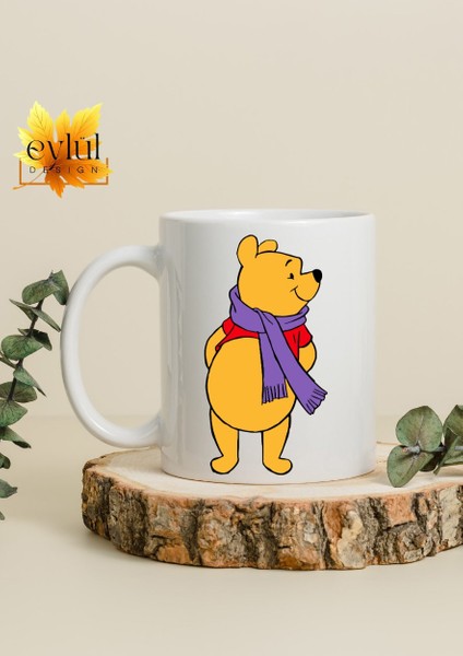 Winnie The Pooh Temalı Sevimli Eğlenceli Özel Tasarım Baskılı Kupa Bardak Hediye Bardak