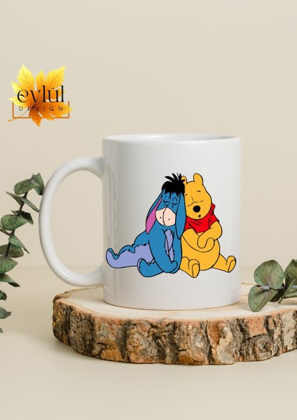 Winnie The Pooh Temalı Sevimli Eğlenceli Özel Tasarım Baskılı Kupa Bardak Hediye Bardak fiyatları
