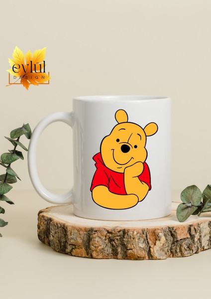 Winnie The Pooh Temalı Sevimli Eğlenceli Özel Tasarım Baskılı Kupa Bardak Hediye Bardak