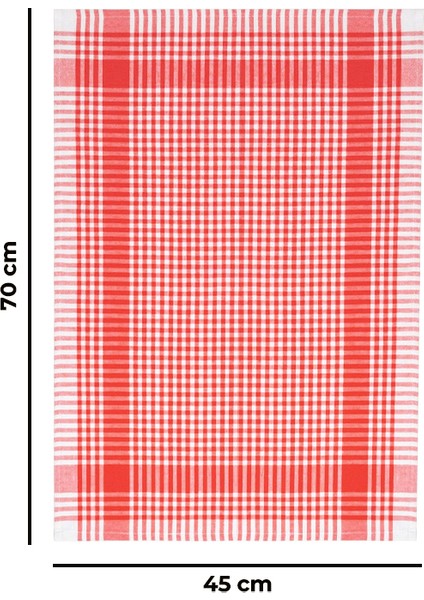 Pöti Kareli 7'li Kurulama Bezi, Beslenme Örtüsü, Servis Peçetesi, Mutfak Havlusu Renkli Set 45X70CM