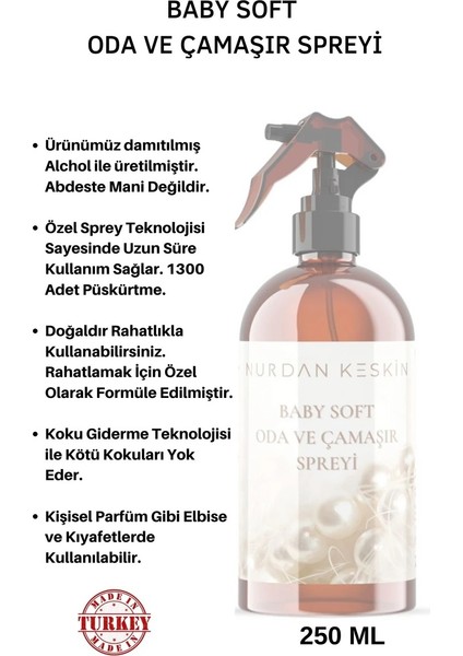 Nurdan Keskin Baby Soft Oda ve Çamaşır Spreyi 250 ml ( Seccade Kokumuz)