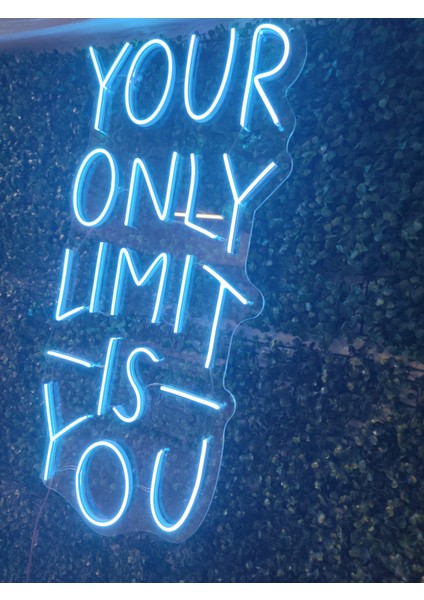 Your Only Limits Is You(Tek Sınırın Sensin Yazı Neon LED Tabela (80X40CM)