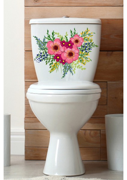 Kır Çiçekleri Klozet Sticker Dekoratif Banyo Sticker