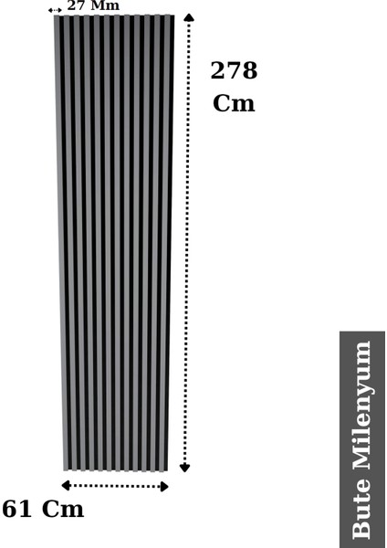Mdf Akustik Duvar Paneli 61X278 cm