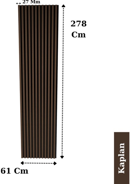 Mdf Akustik Duvar Paneli 61X278 cm