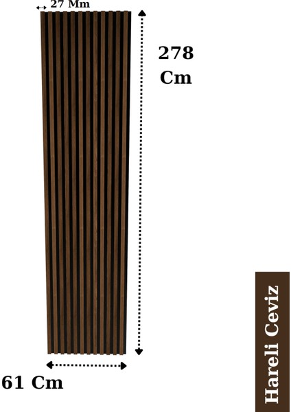 Mdf Akustik Duvar Paneli 61X278 cm