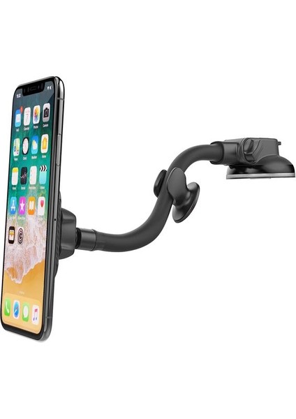 FHD07 Neodimyum Araç Telefon Tutucu Universal Manyetik Mıknatıslı Yapışkanlı Telefon Standı Siyah