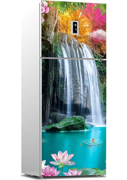 Buzdolabı Sticker Kaplama Dolap Kaplama Etiketi Doğal Şelale