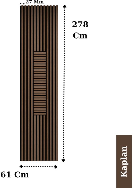 Akustik Duvar Paneli Plus 61X278 cm