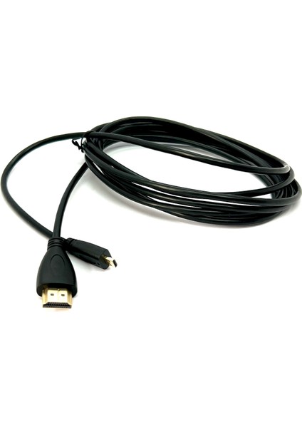 3 Metre Mikro HDMI Kablo Slim Micro HDMI To HDMI Kablo 3m Micro HDMI - HDMI Erkek - Erkek Kablo