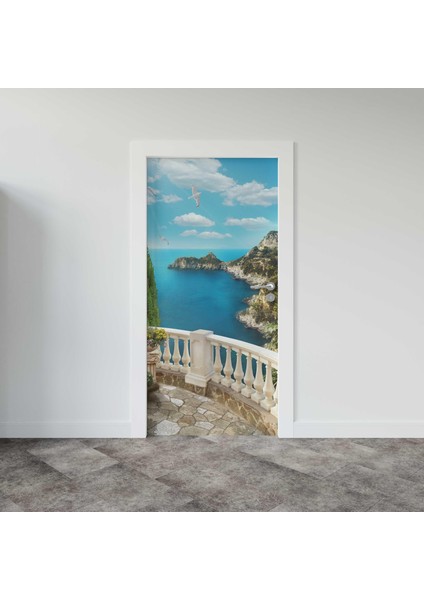Kapı Giydirme Kapı Sticker Folyosu Balkon Deniz