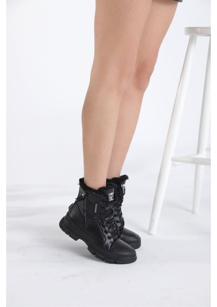 23K310-24 Kadın Içi Yünlü Kaymaz Taban Deri Bot modelleri