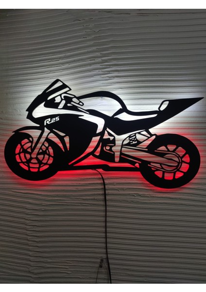R25MOTOR LED Işıklı Ahşap Tablo